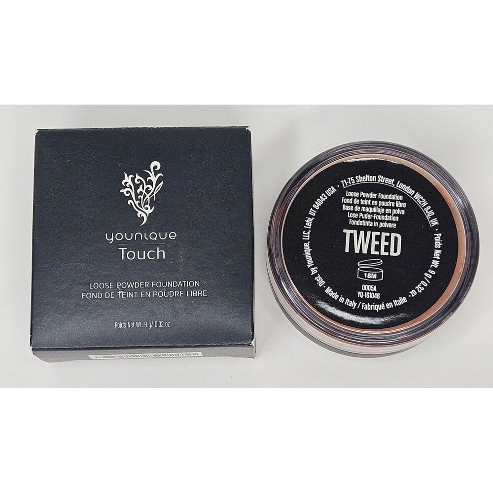 New Younique Touch Loose Powder Foundation Tweed .32oz New in Box